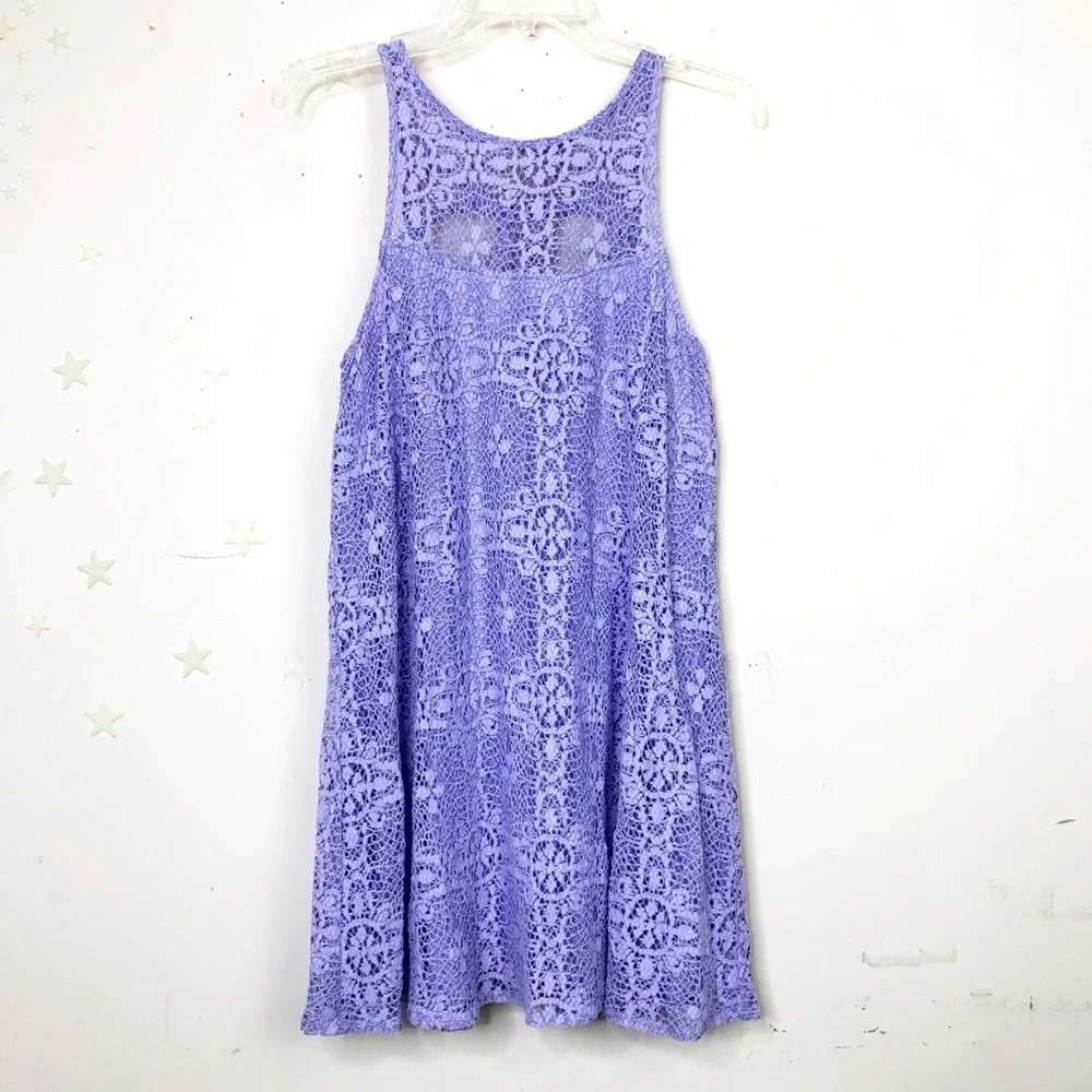 𝅺FREE People Small Lilac lace mini Dress